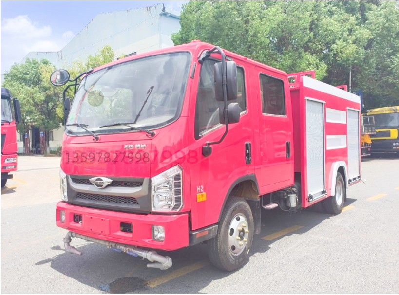 福田雙排3噸消防灑水車